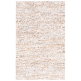 SAFAVIEH Berber Shag Collection Area Rug - 9' x 12', Ivory & Light Gold, 1.2-inch Thick Ideal for High Traffic Areas in Living Room, Bedroom (BER563D)