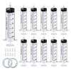 10 Pack 60ml Plastic Syringe, Syringe Tools Individually Wrapped with