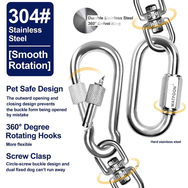 Tie Out Cable for Dogs Up to 300lbs,35ft Extra Strong