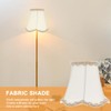 Baluue White Lamp Shades Small Bell Scalloped Clip on Bulb