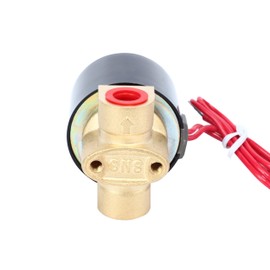 SNS 1/4"NPT AC110V Brass Electric Solenoid Valve Normally Closed Water, Air, Diesel 2W025-N08/AC110V