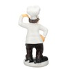 French Chef Figurine 30x14x11cm Resin Funny Chef Sculpture Kitchen Restaurant