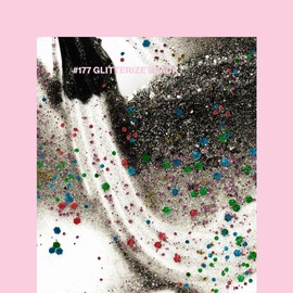 Pink Gellac Shellac Gel Nail Polish 15 ml for UV LED Lamp 177 Glitterize Black with Glitter Gel Nail Polish for UV Nail Lamp Pink LED Nail Polish Gel Polish Nail Gel