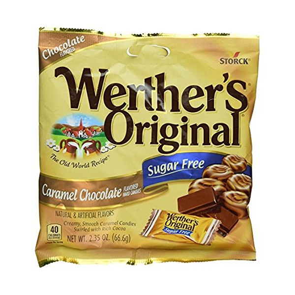 Werther`s Original SUGAR FREE Caramel Chocolate Flavor (1-2.35 oz bag)