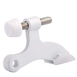HOMOTEK 8 Pack Hinge Pin White Door Stopper,Adjustable Deluxe Heavy Duty Door Stopper 2-1/2"x1-3/4”,with White Rubber Bumper Tips