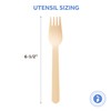 Compostable Forks, Wood Disposable Utensils, 100 Wood Forks, Compostable Utensils