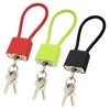 Namvo 3Pcs Heavy Duty Padlock with Key and Wire Rope