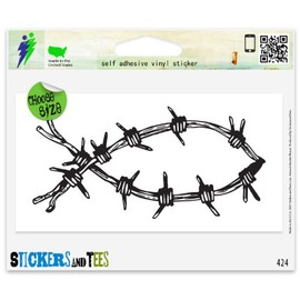 Christian Fish Barbed Wire Jesus Car Sticker Indoor Outdoor 6" x 3"