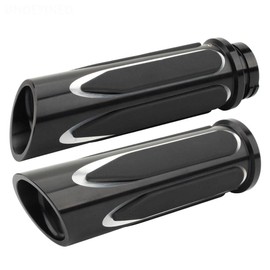 TOTMOX 1" / 25mm Handlebar Hand Grips Motorcycle Throttle Grip Handle Bars Universal Compatible with Harley Touring Electra Glide Street Glide Road King Road Glide Softail Fat Boy Dyna FXDLS Trike