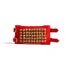 Esplanade Ghungroo Pad for Kathak, Brass 5-Line Ankle Bells, Velvet