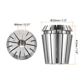 QUARKZMAN Set of 3 ER32 8 mm Collet Chuck High Precision 0.015 mm for CNC Engraving Machine Lathe Milling Tool