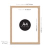 Almost Frameless A4 Oak Picture Frame Set of 3, Display