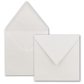 FarbenFroh® Series Square Envelopes Without Window, 15.5 x 15.5 mm Wet sealing for Wedding Cards, Invitations and More