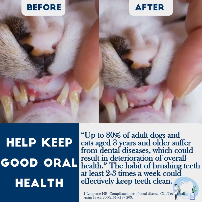 MoonyMars Small Dog Toothbrush, Puppy & Cat Tooth Brushing Kit,