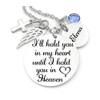 Memorial Jewelry, Stainless Steel Pendant, Necklace,I'll Hold You In My