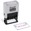 ExcelMark 2445 Date Stamp with Text - Blue and Red