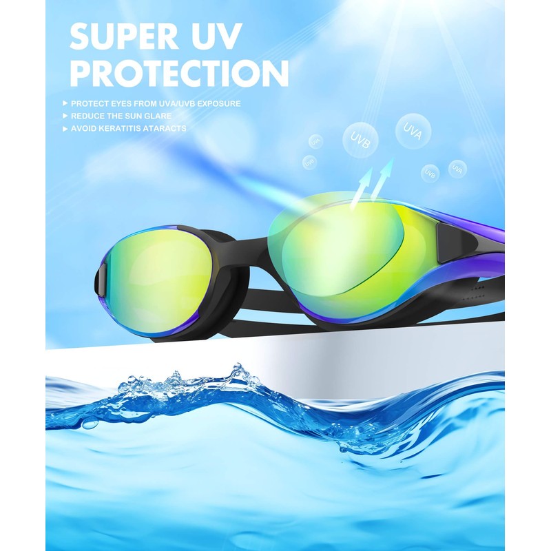 NSSIW Swim Goggles Swimming Adult: Anti Fog with UV400 Protection
