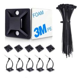 Cables Organizador Autoadhesivos Cable Clips 200 Pzs 3m