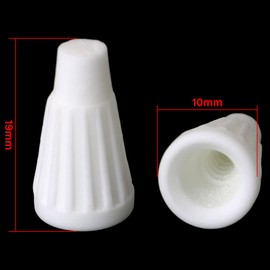 Ceramic Wire Connector FMHXG 20PCS White High Temperature Porcelain Wire Connectors Ceramic Twist Caps for High Temperature Repairs, Screw Wire Connector (Small)