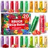 RBUGR 20 Pack Lip Balm Bulk- 12 Flavored Lip Balm