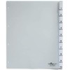Durable 682219 Index Plastic with Blank Tabs 15 Parts Transparent