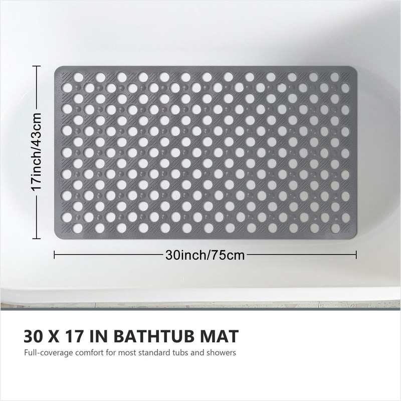 Mofonky Bathtub Mat Non Slip: 30" x 17" Shower Mats