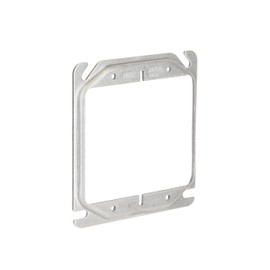 Hubbell Raco 777 8-0 4 In. Square Cover 2-Device 1/4 In. Raised, Steel