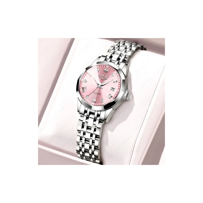 Reloj Elegante para Mujer LIGE + Collar de Regalo |