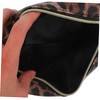 Healeved Leopard Print Cosmetic Bag Large Multi Compartment Toiletry Bag