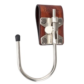 TOURBON Vintage Leather Tool Holder Drill Hook ( Pack of 2 Pieces ) - Brown