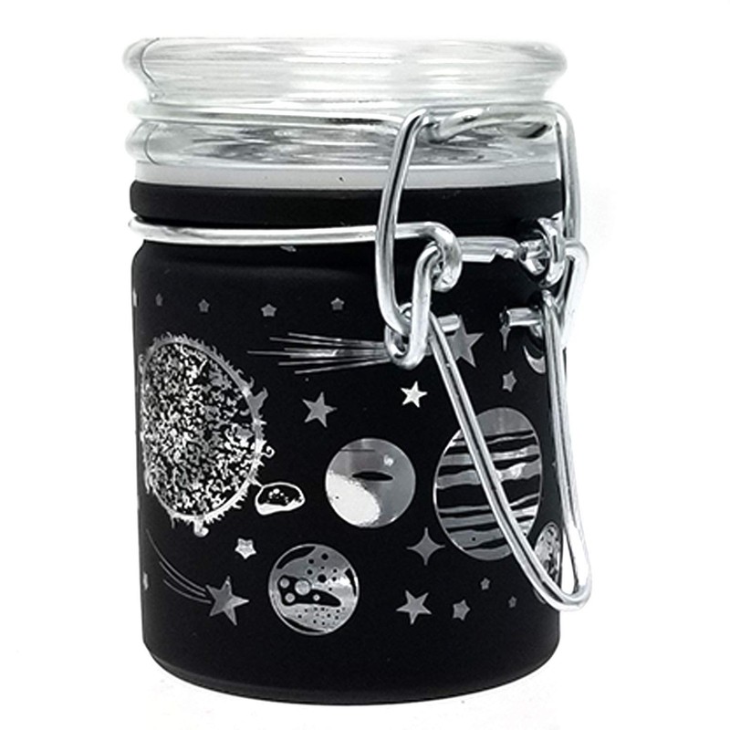 Airtight Glass Herb Stash Jar with Clamping Lid in Choice