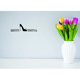 Shoes High Heel StilettosLadies Fashion Girls Room Unicorn Pony Princess Crown Sparkle Lama Magical Holiday Gift Decorating Ideas Girl Boy Bedroom Wall Decal Sticker - Size: 17 Inch x 38 Inch