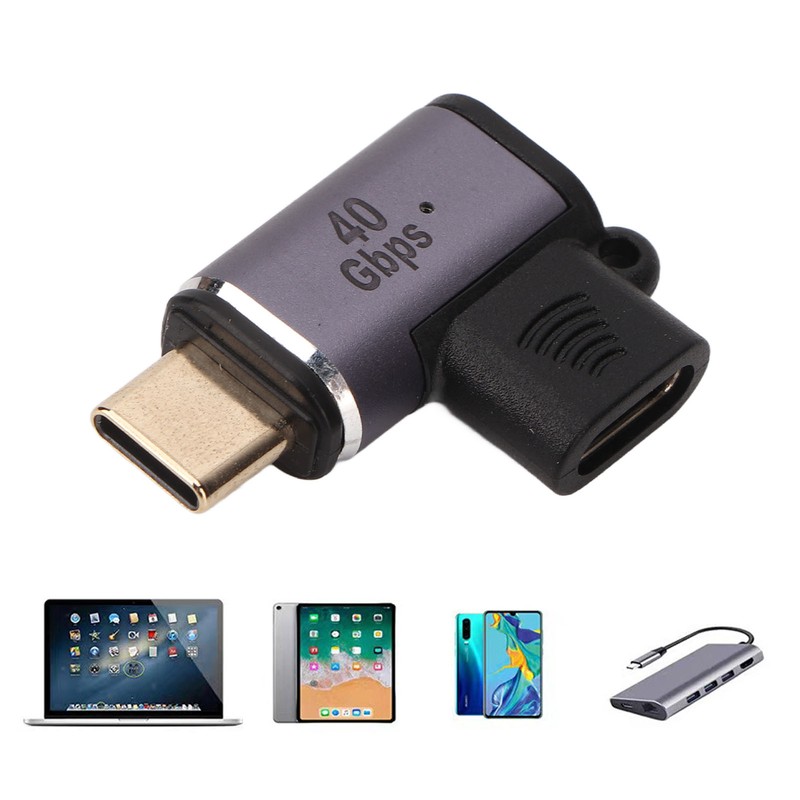 Magnetic Type C to Type C Adapter 24pin Elbow PD100W