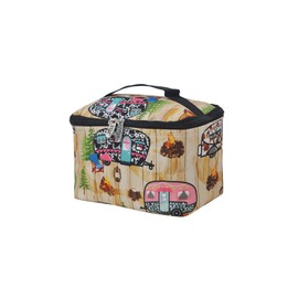 NGIL Travel Cosmetic Bag Makeup Bag Organizer for Women and Girls (Cute Camper-Black)