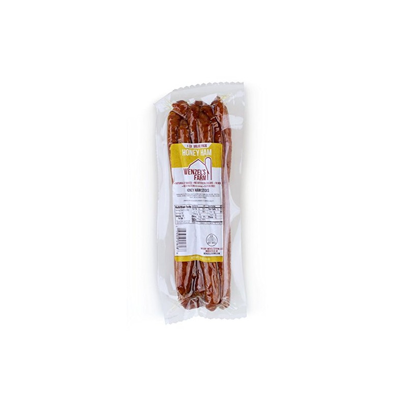 Wenzel’s Farm Honey Ham Sticks │Supports Active Lifestyles│ Flavorful, Naturally