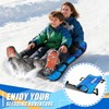45" Large Foldable Snow Sled，Rolled Up Portable Snow Sleds for