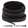 Booyckiy Flat Colorful Shiny Glitter Shoelaces, 2/5" Rainbow Shoe Laces