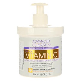 ADVANCED CLINICALS CREMA CORPORAL VITAMINA C ILUMINACION AVANZADA CON A. FERULICO, ACEITE DE COCO Y VITAMINA E 454GR