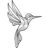 5"x7" Exquisite Clear Glass Hummingbird Bevel Cluster EC172