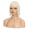 Silk Base Remy Clip In On Hair Topper with Bangs