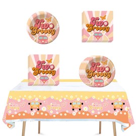 41 piezas de dos suministros de fiesta, incluye 20 platos, 20 servilletas y 1 mantel, utilizado para decoración de fiesta de cumpleaños (DDD)