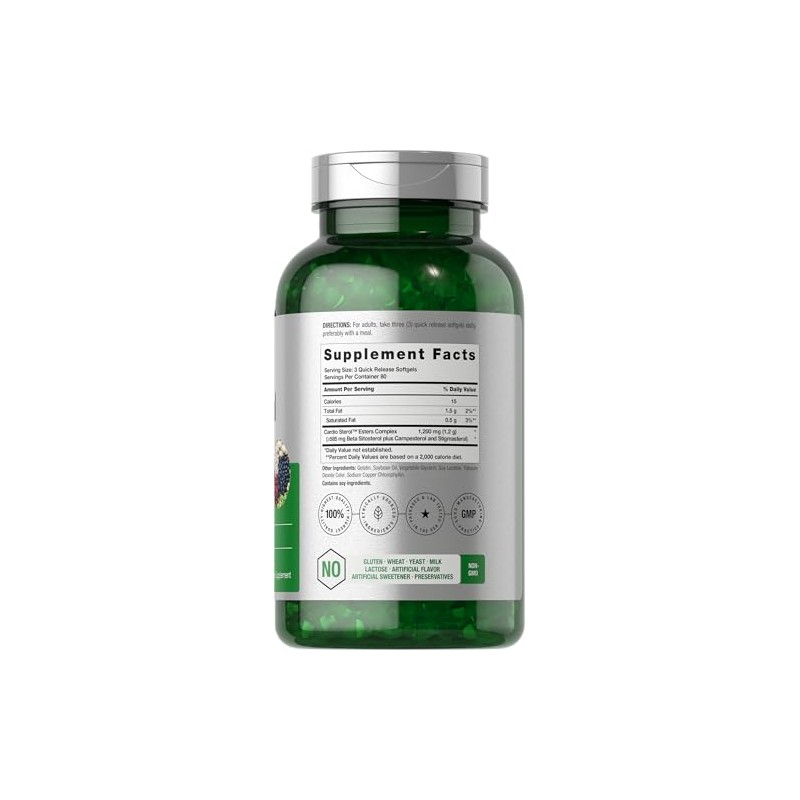 Horb Ach Beta Sitosterol 1200mg 240 Cápsulas Blandas Suplemento Esteroles