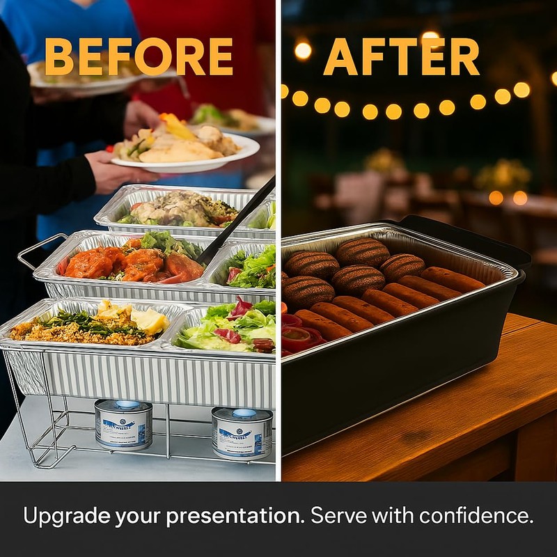 Chafing Dish Wind Guard with Menu Display - 2 Pack