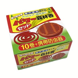 Kodama Power Forest Incense, 10 Rolls, Portable Insect Repellent Set, For Outdoor Use Only, Outdoor Activities/Agricultural Work