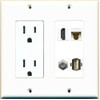 RiteAV [ 2 GANG ] 15A Duplex Power Outlet HDMI
