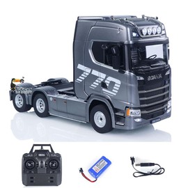 770S Plastic 1/18 RC Tractor Truck Toys Finished Model RTR 7.4V Battery Radio 19CH Light Sound Effects Remote Control Lorry Car:_1PC Grey RC 770S tractor truck
