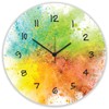 GRAVURZEILE Splash Love Wooden Wall Clock, 100% Silent, No Ticking,