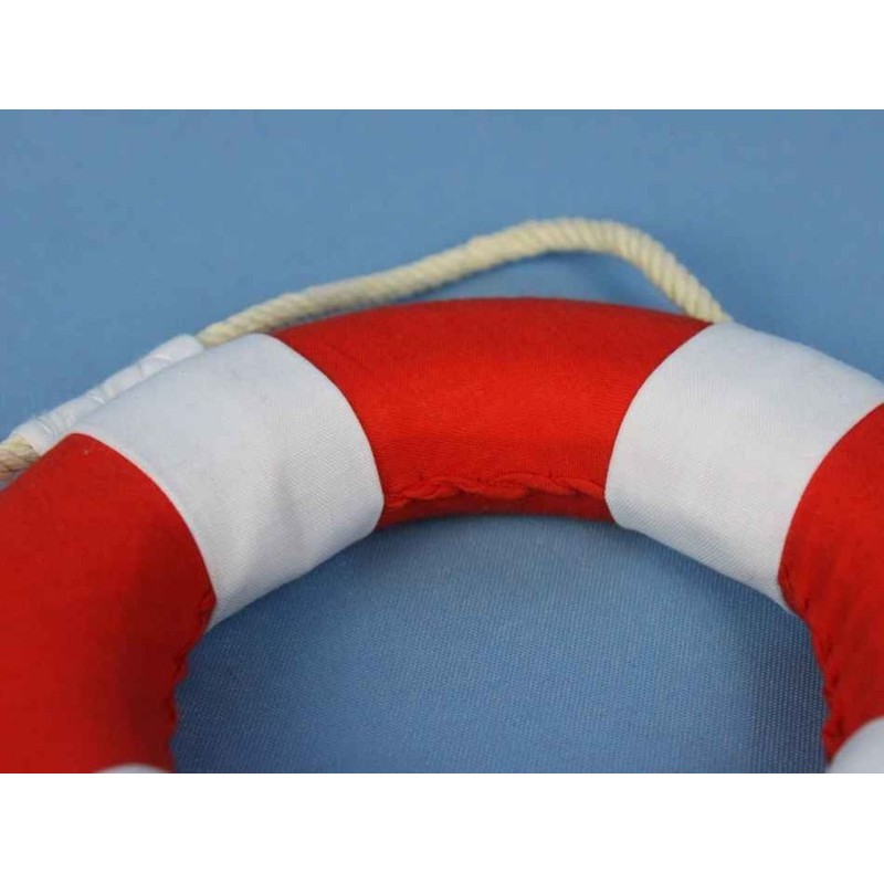 Hampton Nautical Vibrant with White Bands Life Ring Decoration, 6",