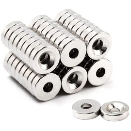 50pcs Strong Neodymium Round Magnets, For Arts, Crafts, Hobbies - Whiteboard, Fridge, Office - 10mm x 3mm Hole x 3mm Thickness