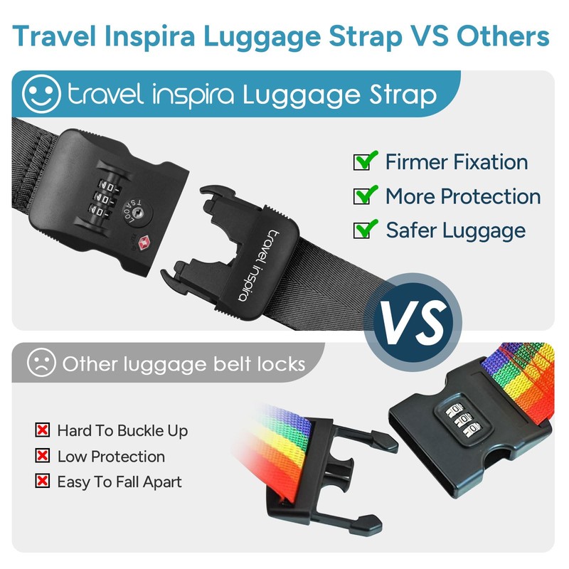 Travel Inspira Suitcase Belt, Travel, Convenient Goods, Load Tightening Belt,